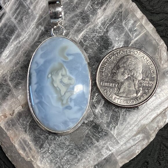 Blue Opal Pendant Crystal Stone Jewelry - Picture 7 of 7